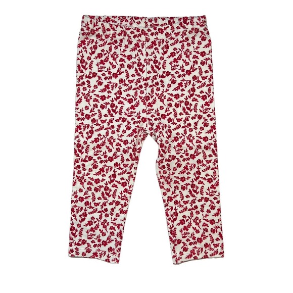 First Impressions Red Floral All Over Print Legging New 12 Months - Picture 1 of 3